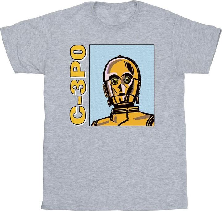 Immagine prodotto Star Wars C3PO Line Art Maglietta Uomo (4XL)