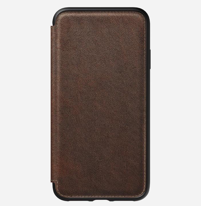 Actual product image Nomad Tri-Folio Leather Rustico Brown (Apple iPhone XS Max)