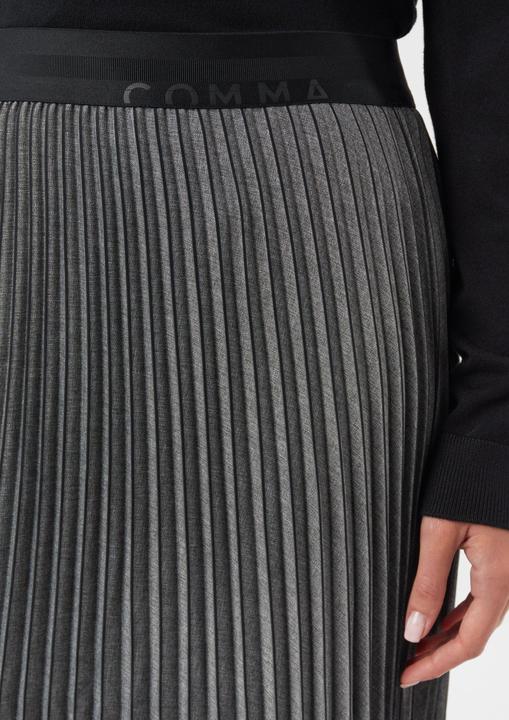 Produktbild Comma Rock Langer Plissee-Rock mit Elastikbund (32)