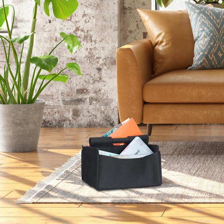Actual product image Relaxdays Felt Newspaper Basket (32 x 29 x 24 cm)