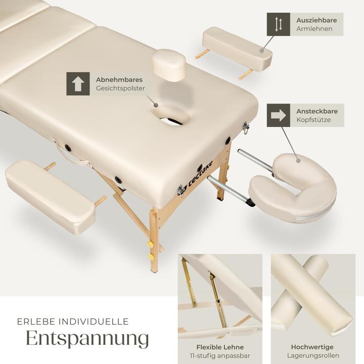 Actual product image tectake 3 Zonen Massageliege-Set
