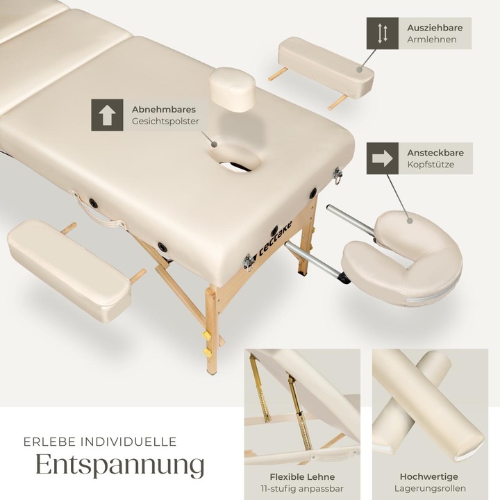 Immagine prodotto tectake 3 Zonen Massageliege-Set