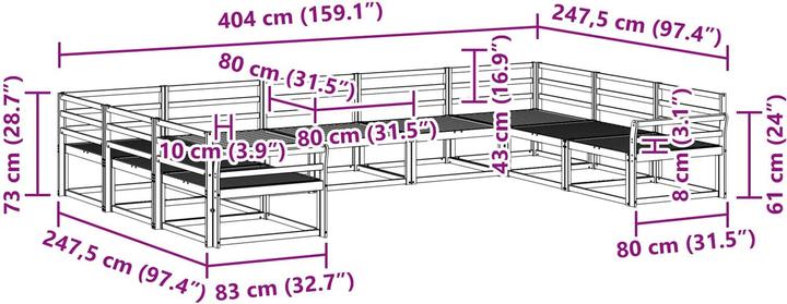Produktbild vidaXL Outdoor-Sofagarnitur