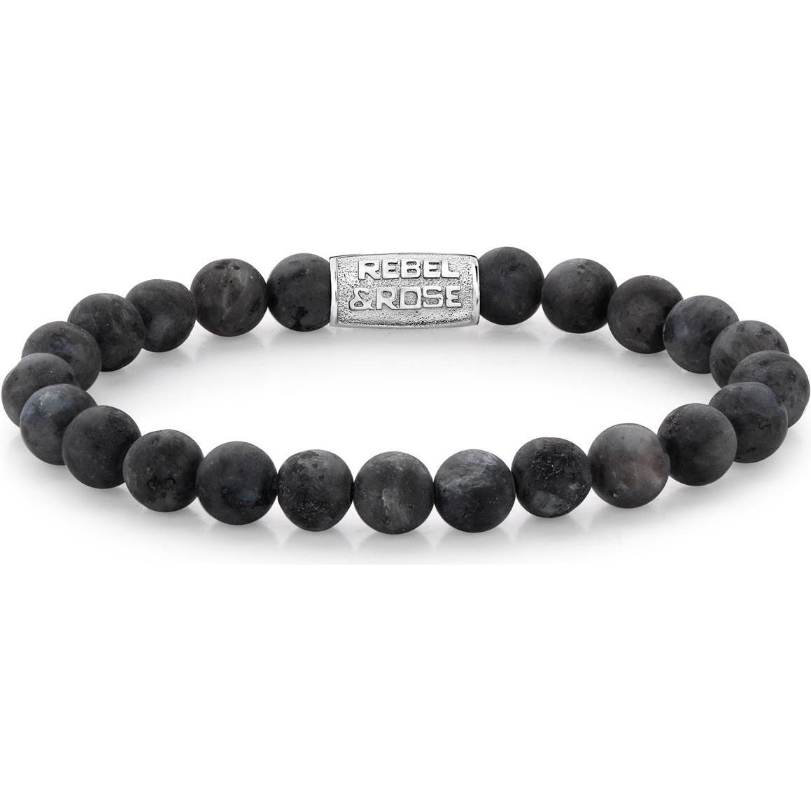 Rebel & Rose, Armschmuck, Stones Only Mad Grey Seduction Bracelet, (17.50 cm, Edelstahl)
