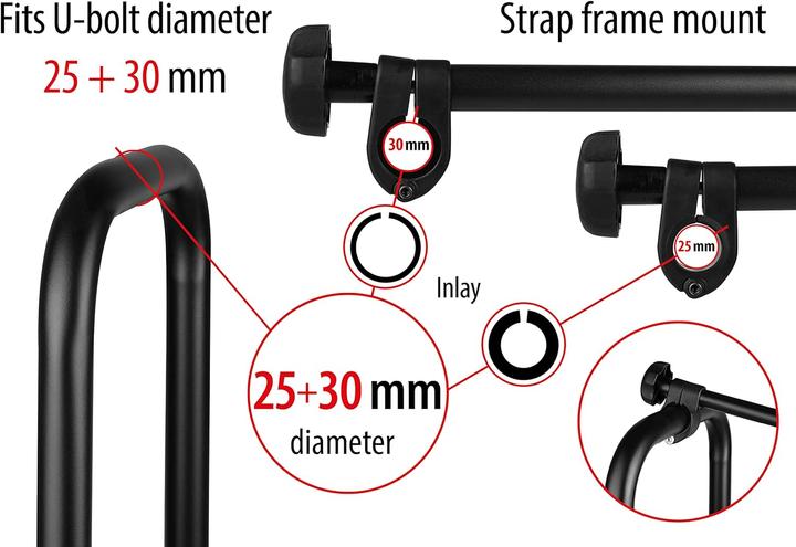 Actual product image Eufab Frame holder short lockable (Black)