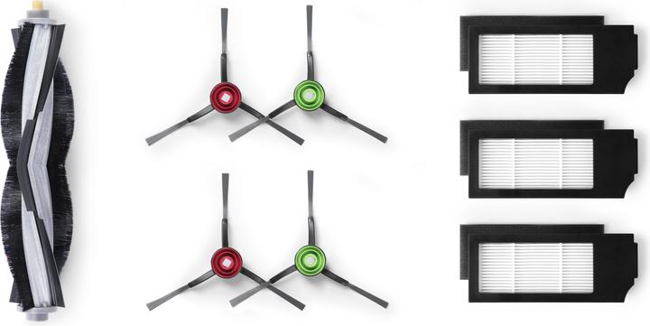 Produktbild Ecovacs Priedas Kit D-KT01-0017 4x Side Brushes, 1x Main, 3x High Efficiency Filters, 1x Cleaning Tool, Sui