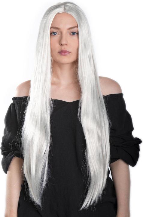 Produktbild Maskworld Extralange Perücke weiss - Kostüm Faschingsperücke