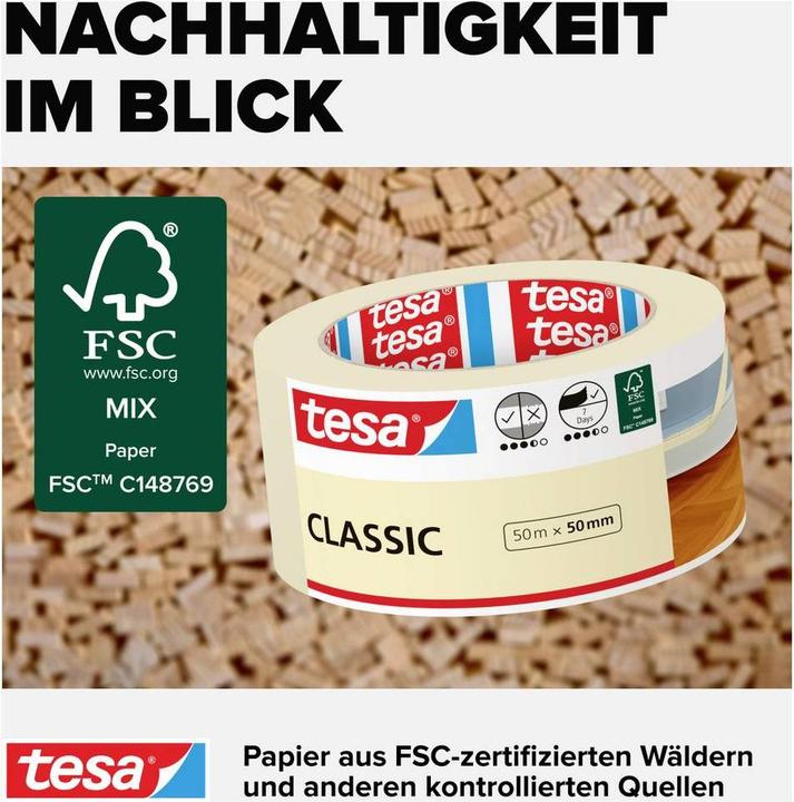 Actual product image tesa Masking tape CLASSIC (50 mm)