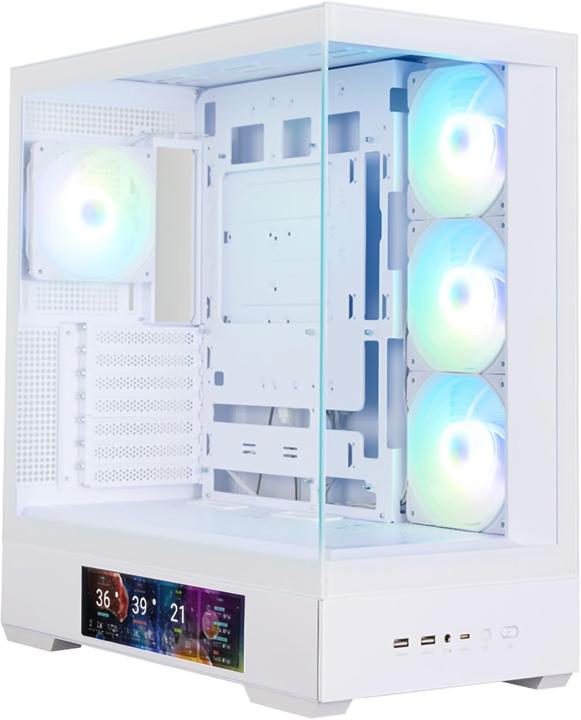 Zalman Boitier Moyen Tour ATX P40 DS RGB avec panneaux vitrés (Blanc) (ATX, mATX, Mini-ITX)