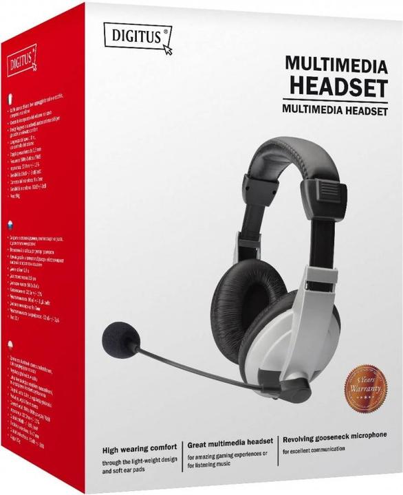 Produktbild Digitus Multimedia Headset (ANC, Kabelgebunden)