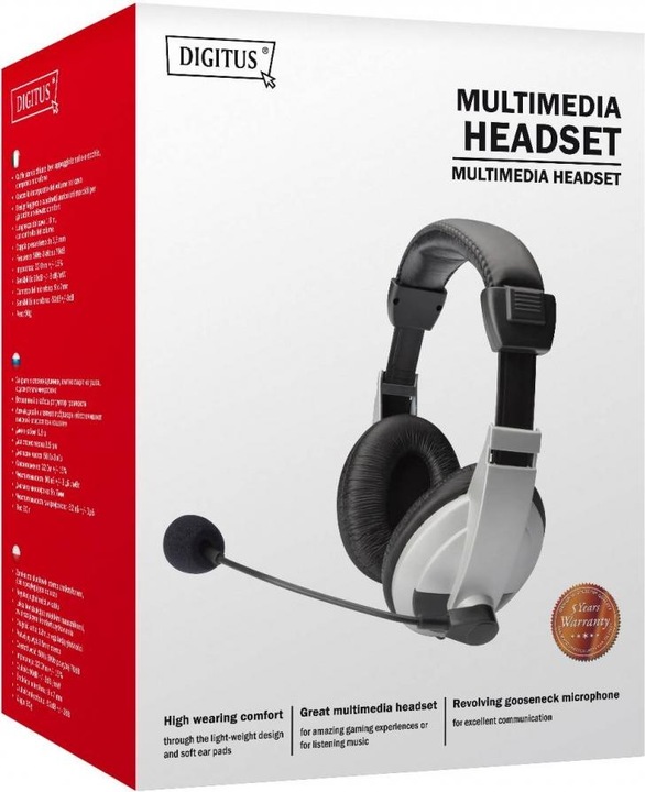 Produktbild Digitus Multimedia Headset (ANC, Kabelgebunden)