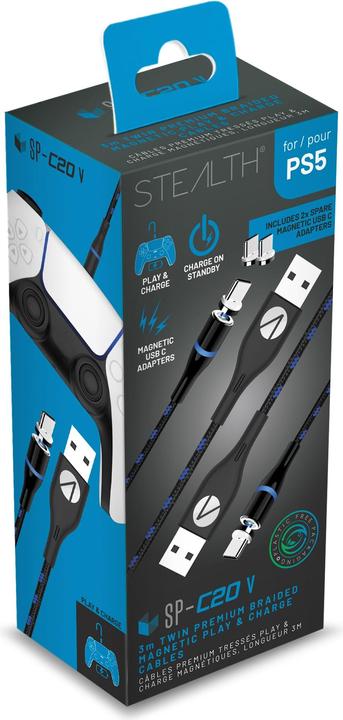 Produktbild Stealth SP-C20 V Twin Magnetic Play & Charge Cables (PS5)