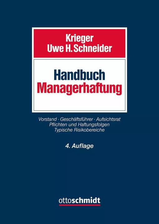 Produktbild Handbuch Managerhaftung (Deutsch, Gerd Krieger, Uwe H. Schneider, 2023)