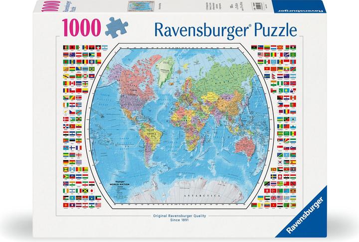 Produktbild Ravensburger Puzzle Political World Map 1000p (12000664) (1000 Teile)