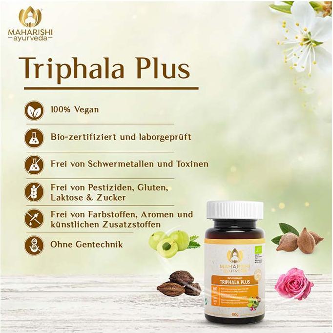 Produktbild Maharishi Ayurveda Triphala Plus Bio Tabl (60 Stk., Tabletten, 60 g)