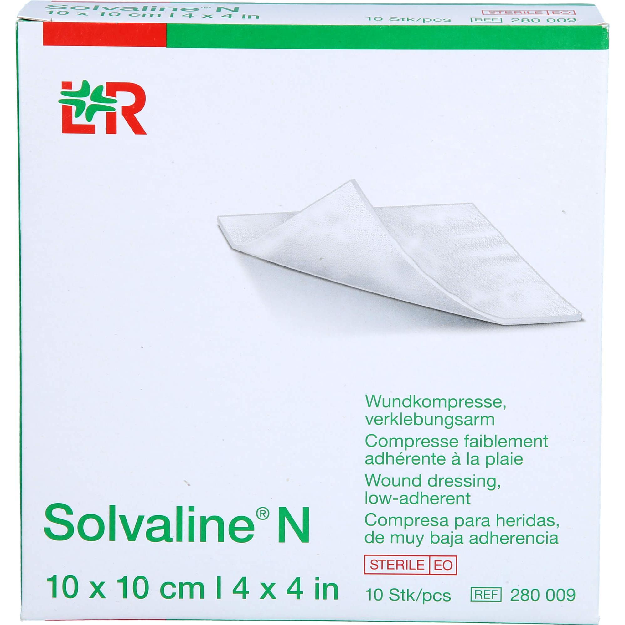 L&R, Verbandsmaterial, Solvaline N 10x10 cm, 10 St. Kompressen