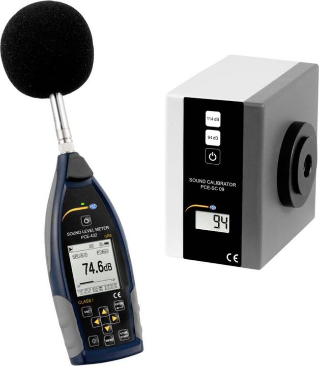 PCE Instruments Kit bestehend aus Schallpegelmeter PCE-432 und Kalibrator PCE-SC 09