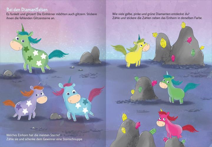 Produktbild Stickern & Rätseln ab 3: Stickern & Rätseln – Einhörner
