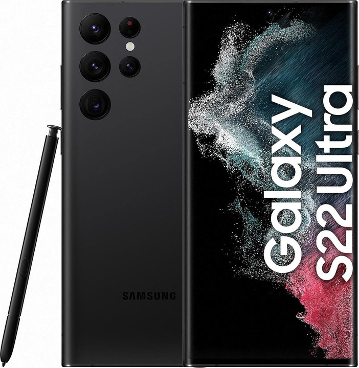 Actual product image Re!commerce Galaxy S22 Ultra 5G (dual sim) (256 GB, Phantom Black, Black, 6.80", 108 Mpx, Dual SIM, A / Like new)