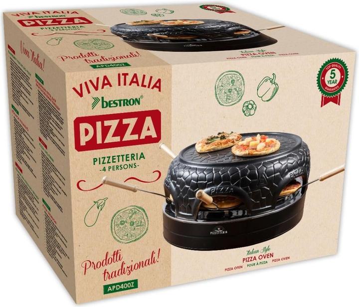 Actual product image Bestron Pizzetteria for 4 people