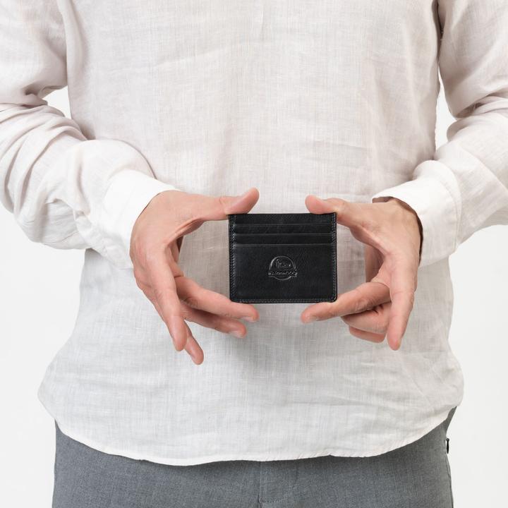 Actual product image Farmhood Memphis credit card holder RFID protection leather 10 cm