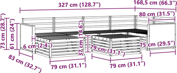 Produktbild vidaXL Outdoor-Sofa