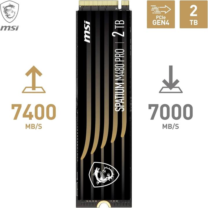 Image du produit MSI Spatium M480 Pro (2000 Go, M.2 2280)