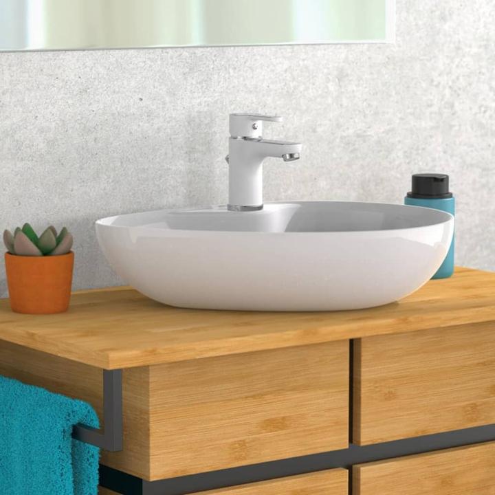 Image du produit Eisl Robinet salle de bain DIZIANI Robinet de lavabo blanc chromé Mitigeur NI075DINWCR