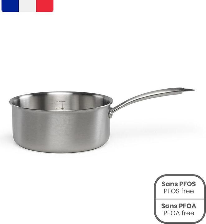 Actual product image Livoo 20 cm stainless steel saucepan (20 cm, Pot, Stainless steel, Aluminium)