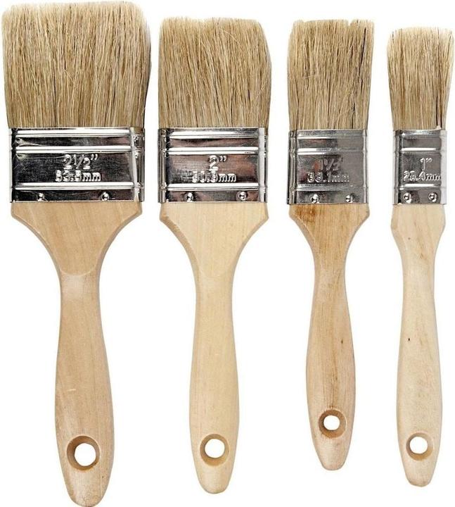 Image du produit Creativ Company Pinceau en soie Pinceau à peinture plat 4 pièces (63 mm)