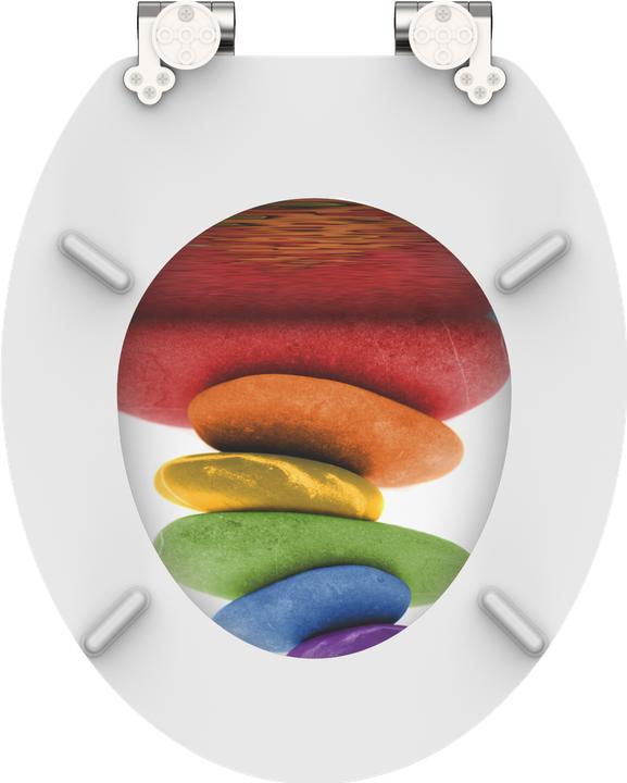 Image du produit Schütte Abattant WC Bois MDF Abattant WC COLORFUL STONES Abaissement automatique 80120 Pierres