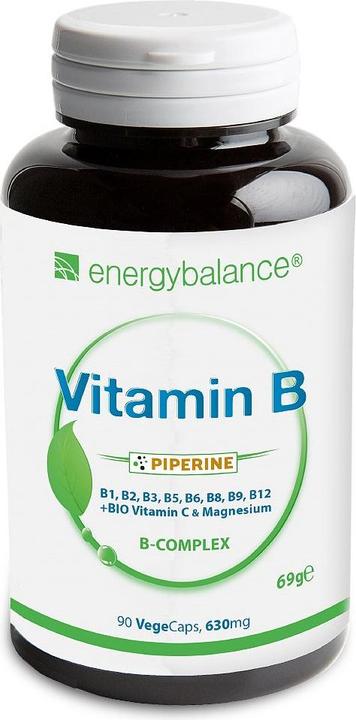 Immagine prodotto Energybalance Vitamina B-Complex più C ad alto assorbimento BioPerine e Magnesio 630mg (90 Pezzo/i, Pillole)