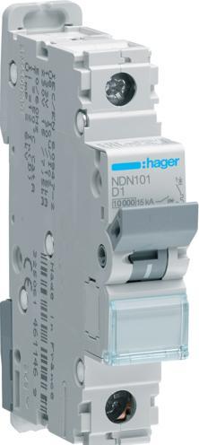 Produktbild Hager HAG NDN101 LS-Schalter 1polig 10kA D-1A 1M