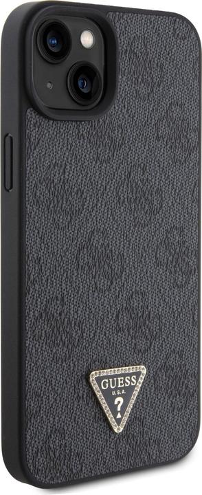 Produktbild Guess PU Leather Metal Logo Strass Crossbody Case für Apple iPhone 15 - black (Apple iPhone 15)