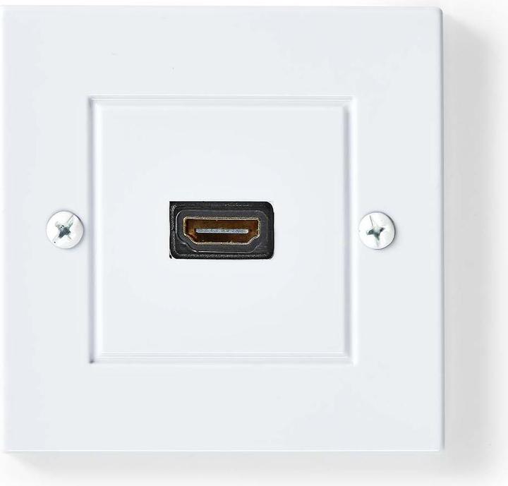 Produktbild Nedis HDMI-Wanddose - 1x HDMI Female - 4K@60Hz - HDMI Ausgang - Schwarz - 18 Gbps - Vergoldet - Box (0.14 m, HDMI, 2.0)