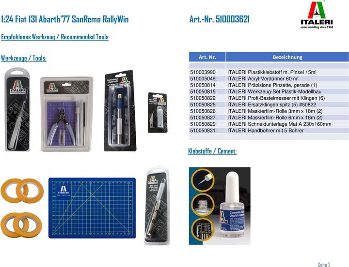 Immagine prodotto 1:24 Fiat 131 Abarth del 77 SanRemo RallyWin