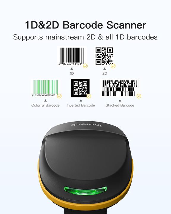 Produktbild Inateck Barcodescanner 54 black (BCST-54 black) (1D-Barcodes, 2D-Barcodes, QR-Code)