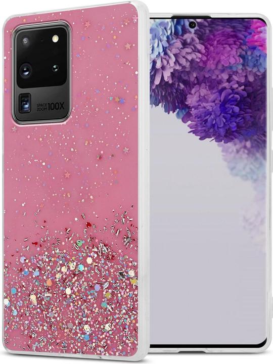 Rosa con glitter