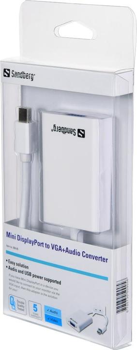 Produktbild Sandberg Mini DisplayPort zu (VGA, Audio, 10 cm)