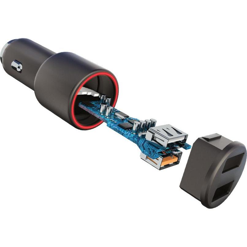 Thumbnail - Forever Core Autoladegerät QC 3.0 2,4A 2x USB 30W grau, Auto Adapter, Grau