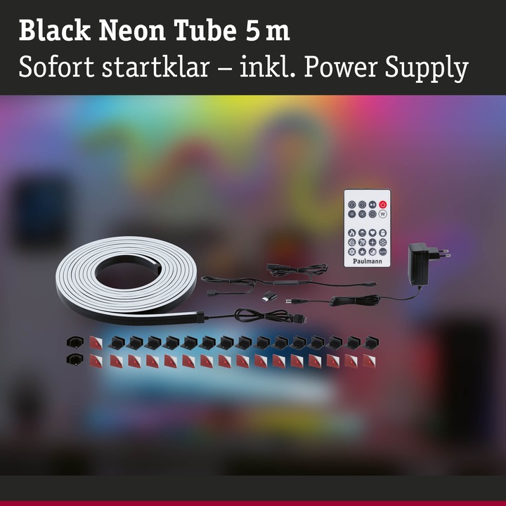 Image du produit Paulmann Tube EntertainLED Black Neon (RGB, 500 cm, Intérieur)