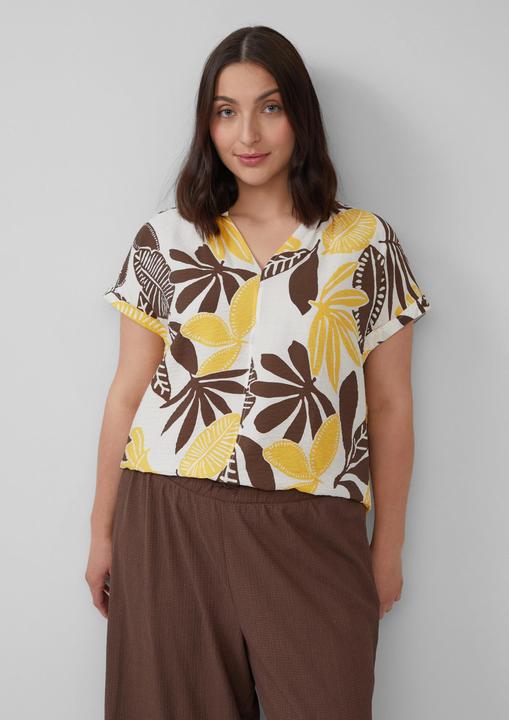 Produktbild S.Oliver Bluse Strukturierte Bluse mit Raff-Details (46)