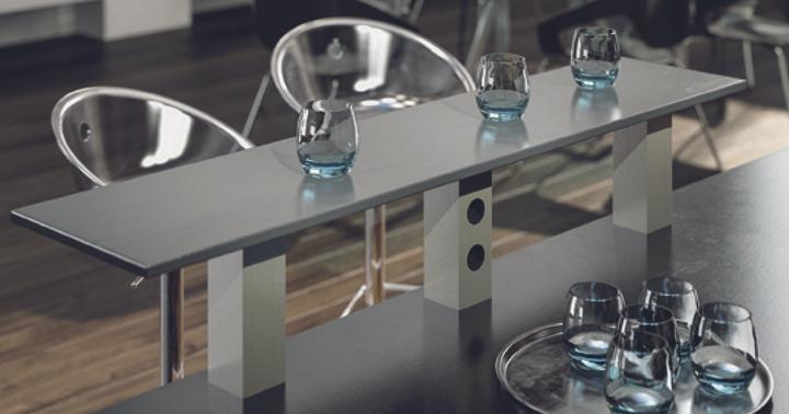 Immagine prodotto EBB Console da bar Powerstation, angolare 80/80 mm, dritta