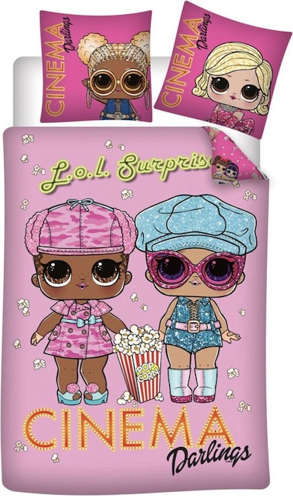 L.O.L. Surprise! AYMAX LOL Surprise Cinema Darlings Ensemble de literie réversible 140 x 200 cm