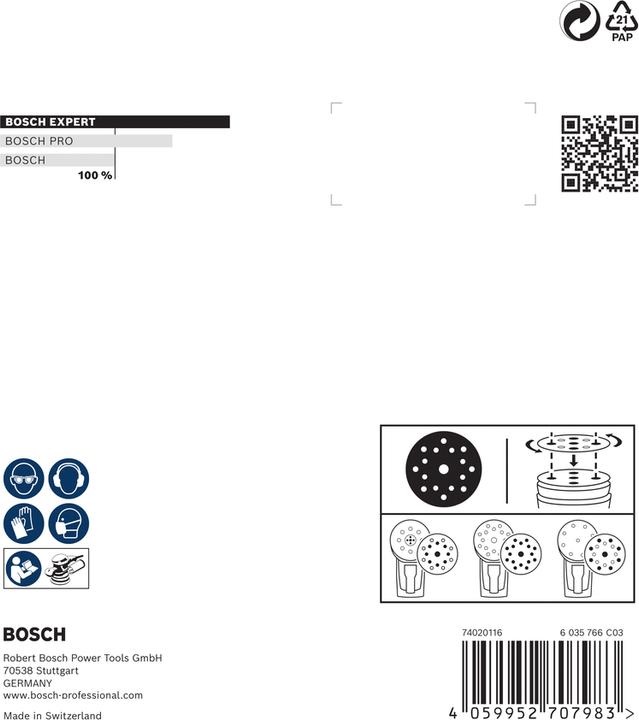 Image du produit Bosch Professional Disques à poncer EXPERT O780 / 125 (80)