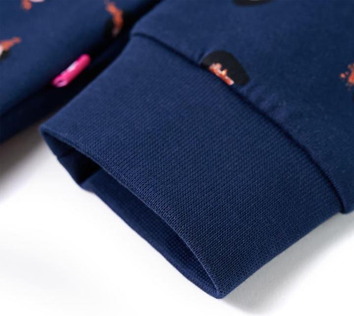 Immagine prodotto VidaXL Felpa con cappuccio per bambini blu navy 140,Materiale: 95 (140)
