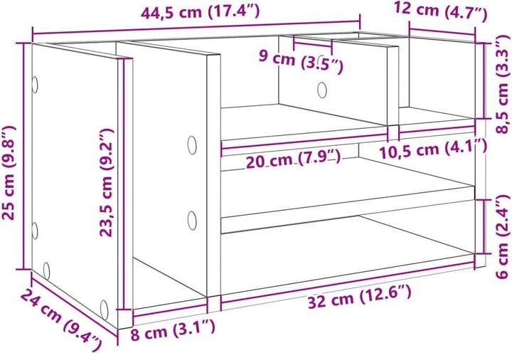 Image du produit vidaXL Schreibtisch-Organizer