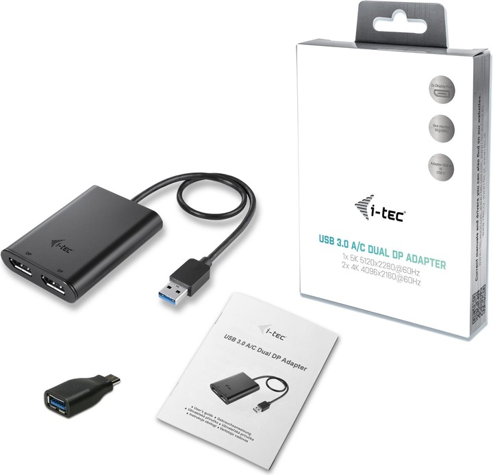 Immagine prodotto i-tec USB 3.0 a (DP, 6 cm)