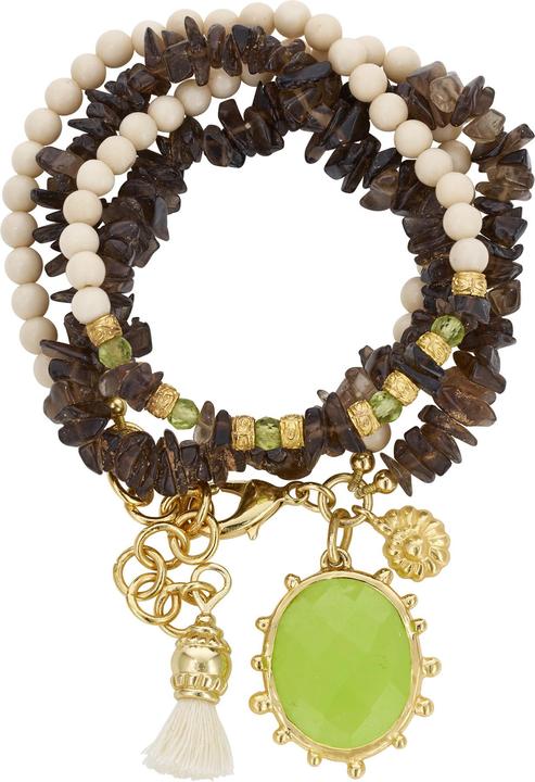 Produktbild Steinkult Armband Mia (38 cm, Messing, Halbedelsteine, 18 Kt. Vergoldet)