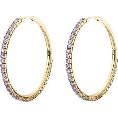Brosway, Ohrringe, - Distinctive circle earrings with violet zircons Desideri BEIE026